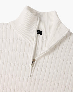 Jersey Media Cremallera Hombre de Punto Trenzado