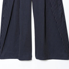 Women's High-Waisted Pleated Wide Leg Pants - Front Darts