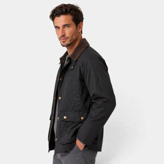 Men's Vintage Workwear Jacket with Corduroy Collar