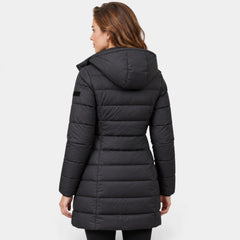 Women's Hooded Midi Puffer Coat