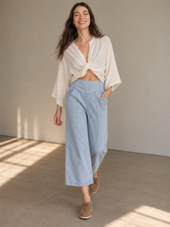 Pantalón Mujer Ancho Estilo Harén