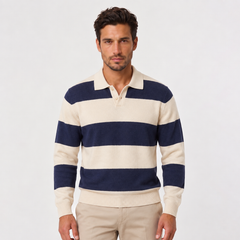 Jersey Polo Hombre Punto Rayas Clásico