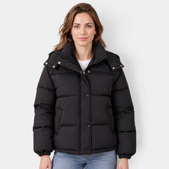 Abrigo Acolchado Oversize de Mujer con Capucha