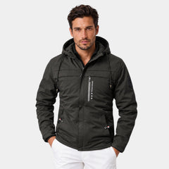 Chaqueta Impermeable Hombre con Capucha - Abrigo Cálido de Invierno