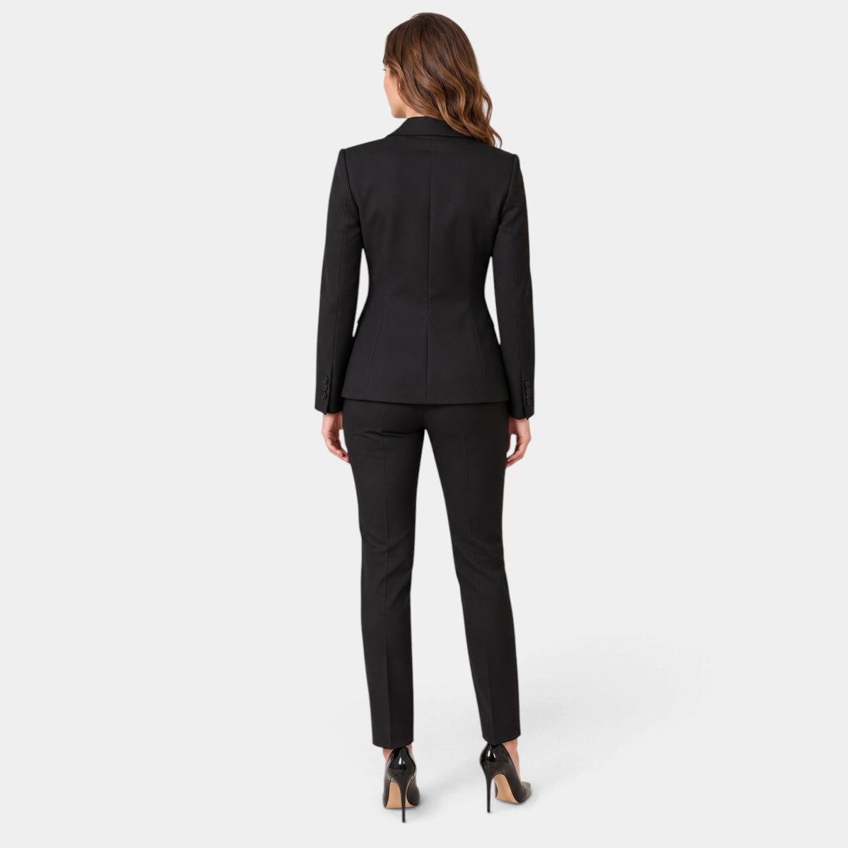 Traje de Tres Piezas Mujer Solapas de Pico