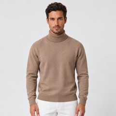 Men's Slim Fit Turtleneck Sweater - Fitted Knit Pullover