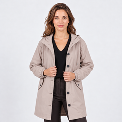 Women's Long Waterproof Hooded Raincoat - Plus Sizes to 5XL