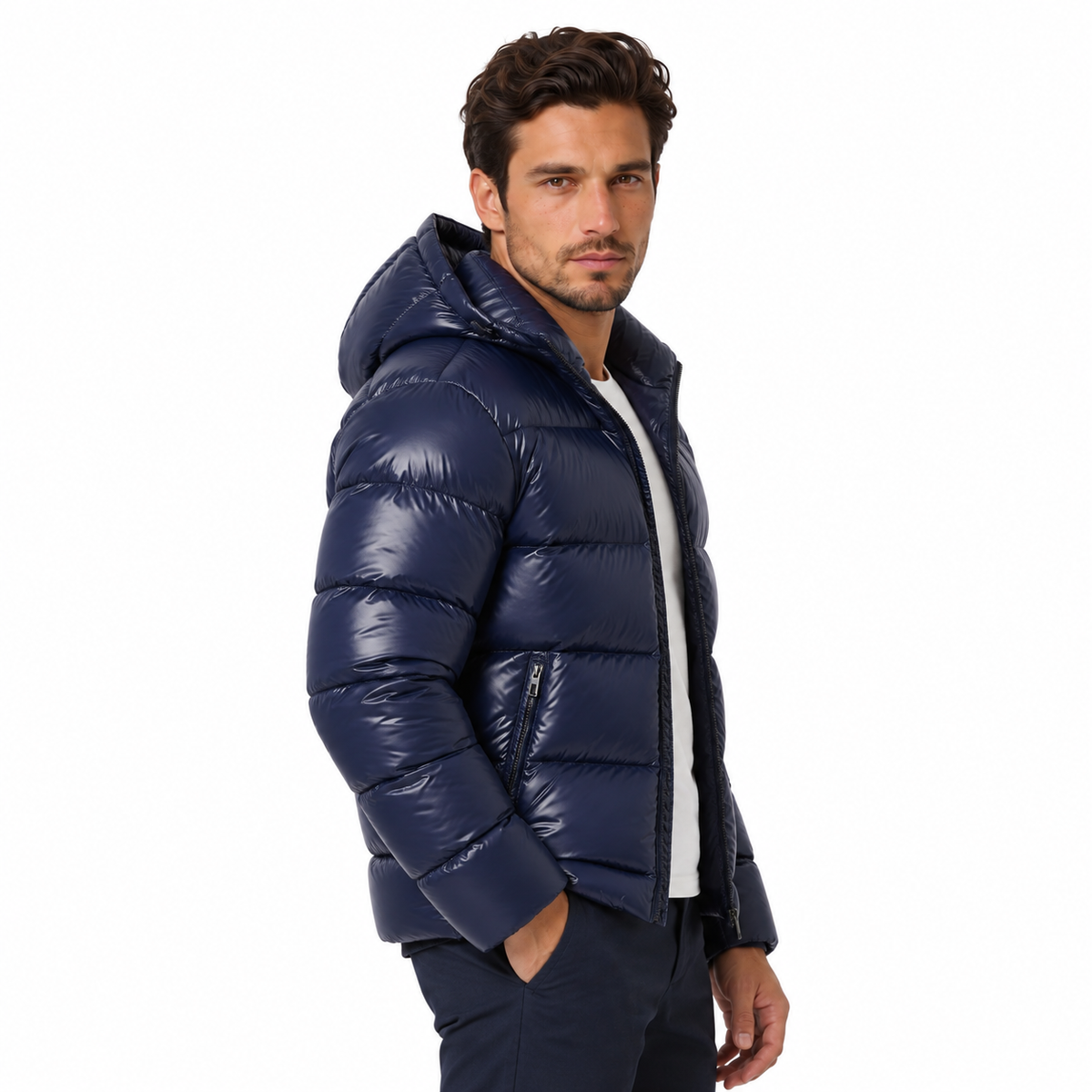 Men's Lightweight Quilted Puffer Jacket for Cold Weather