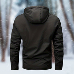 Chaqueta Impermeable Hombre con Capucha - Abrigo Cálido de Invierno