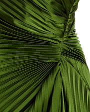 Vestido Asimétrico Invitada de Boda Largo Plisado