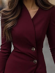 Vestido Invitada de Boda Midi con Botones