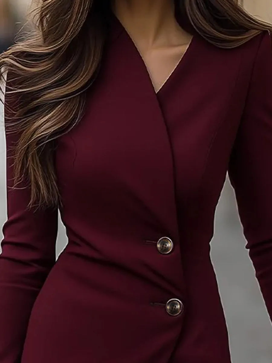 Vestido Invitada de Boda Midi con Botones