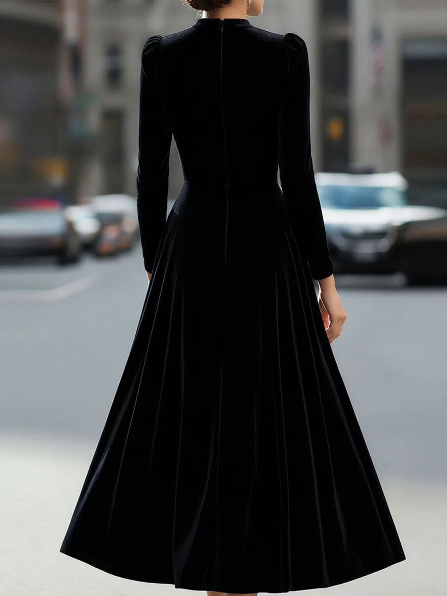 Long Sleeve Midi Wedding Guest Dress