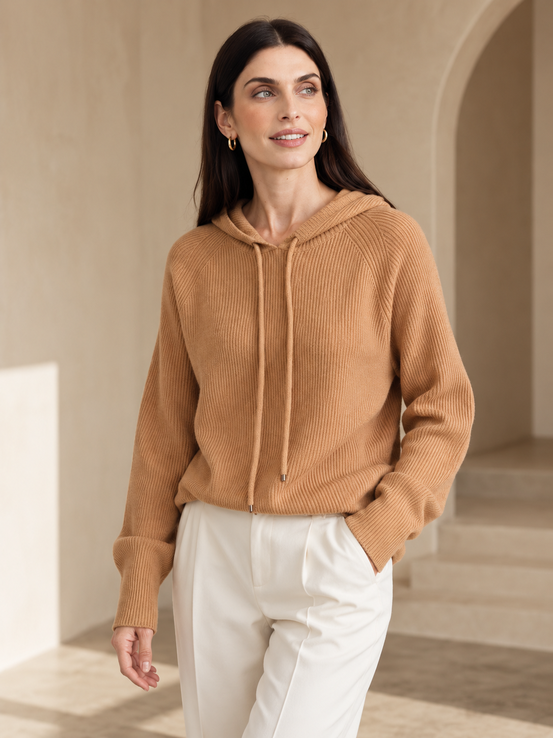 Sudadera Mujer Clásica de Cachemira con Capucha