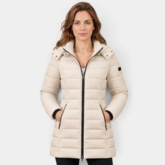 Women's Hooded Midi Puffer Coat