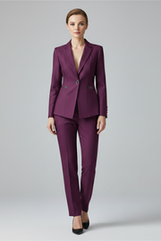 Conjunto Blazer y Pantalón Recto Mujer – Un Botón