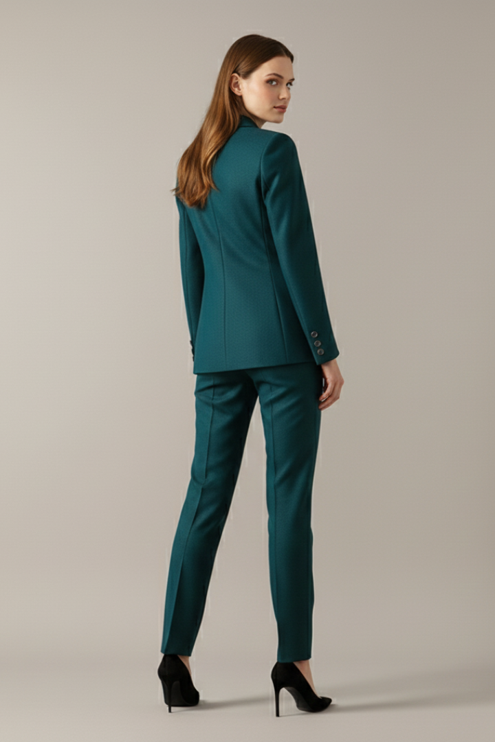 Conjunto Blazer y Pantalón Recto Mujer – Un Botón