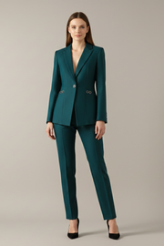 Conjunto Blazer y Pantalón Recto Mujer – Un Botón