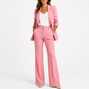 Women's Blazer and Straight-Leg Pants Set