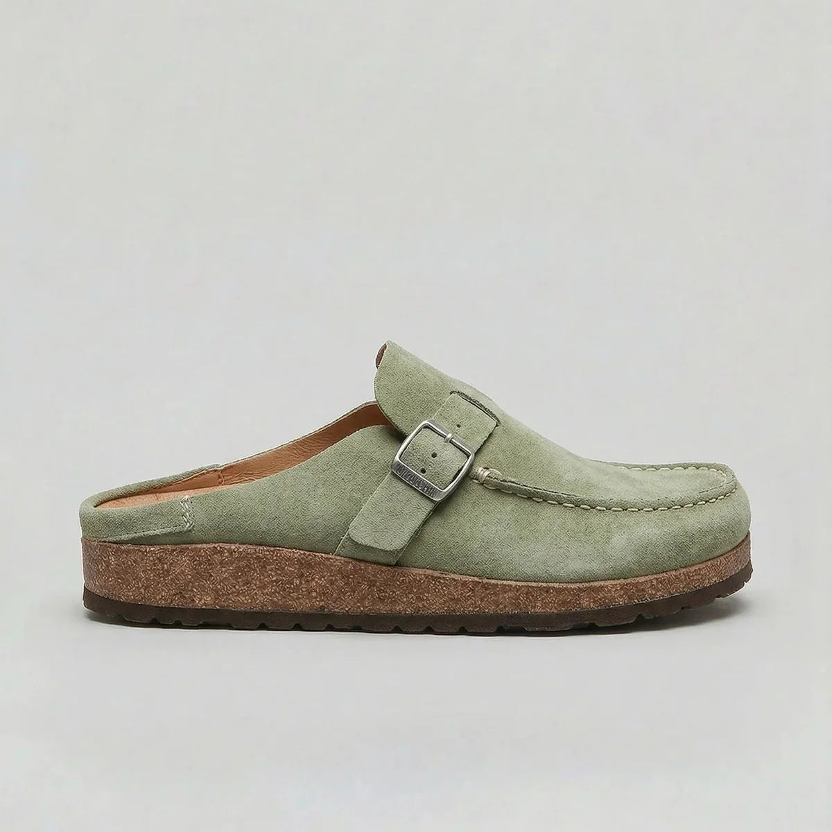 Zuecos Unisex Premium Efecto Ante – Plantilla de Corcho y Hebilla Ajustable