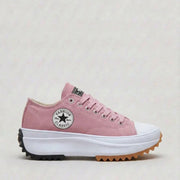Women's Premium Platform Sneakers - Lace-up Canvas Trainers