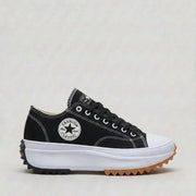 Women's Premium Platform Sneakers - Lace-up Canvas Trainers