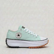 Women's Premium Platform Sneakers - Lace-up Canvas Trainers