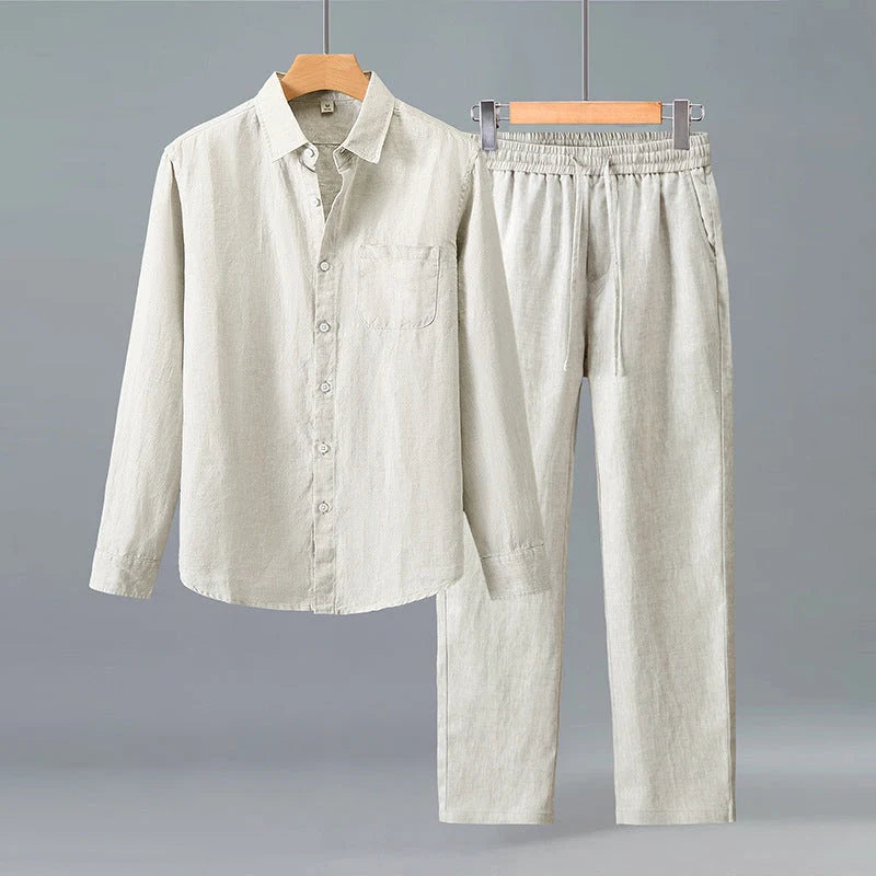 Men's Premium Linen Set – Breathable Summer Outfit