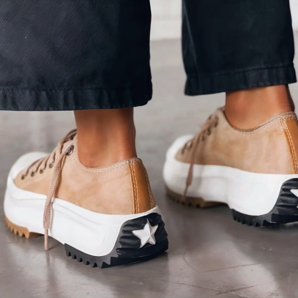 Zapatos Mujer Cómodos con Tacón Grueso Estilo Urbano