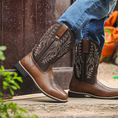 Botas vaqueras para hombre con caña bordada