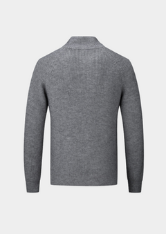 Men's 100% Merino Wool Zip Cardigan - Knit Sweater Jacket