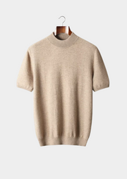 Camiseta Hombre Premium 100% Cashmere – Cuello Alto Elegante
