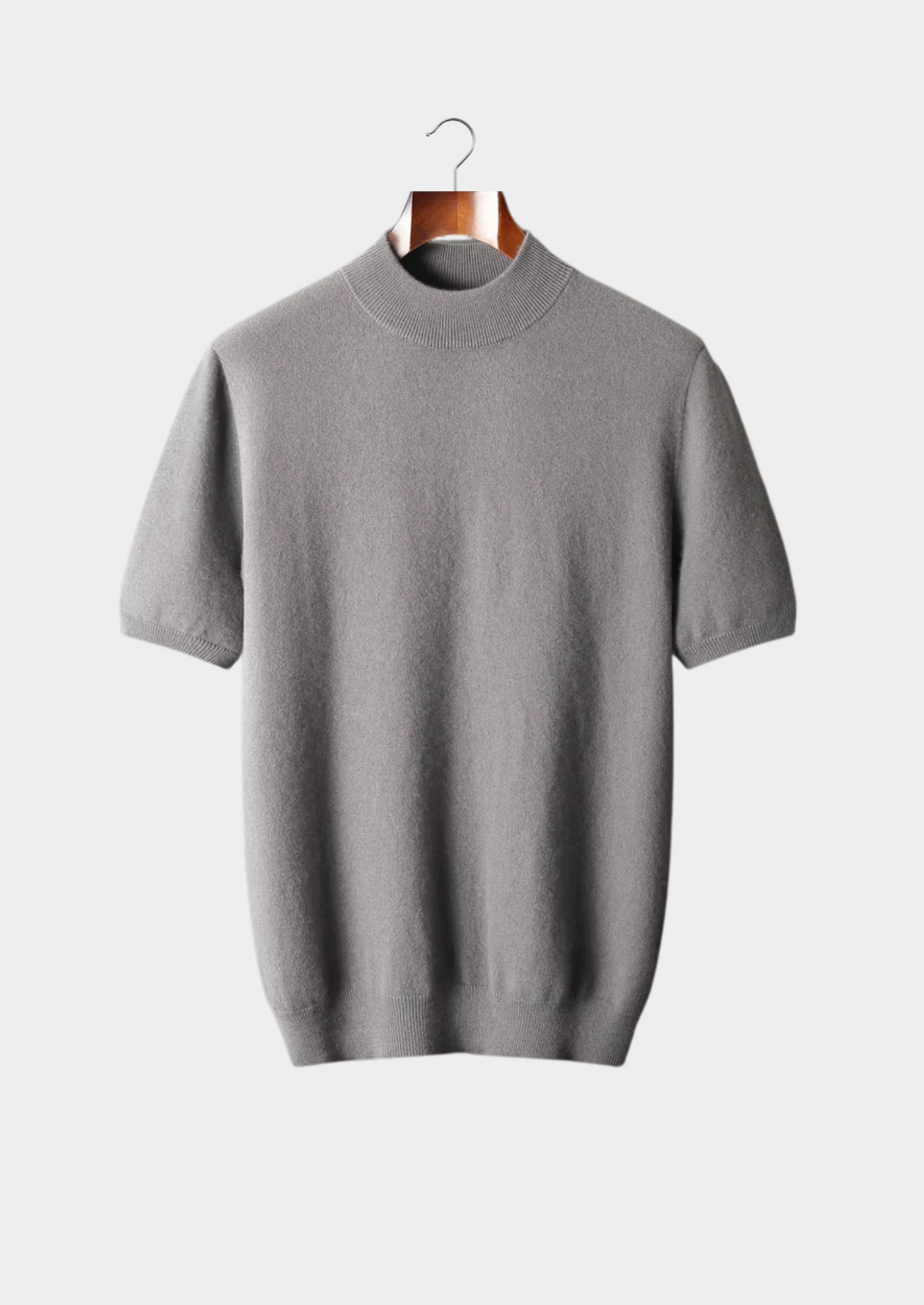 Camiseta Hombre Premium 100% Cashmere – Cuello Alto Elegante