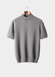 Camiseta Hombre Premium 100% Cashmere – Cuello Alto Elegante