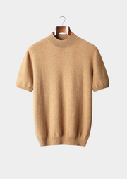 Camiseta Hombre Premium 100% Cashmere – Cuello Alto Elegante