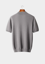 Camiseta Hombre Premium 100% Cashmere – Cuello Alto Elegante