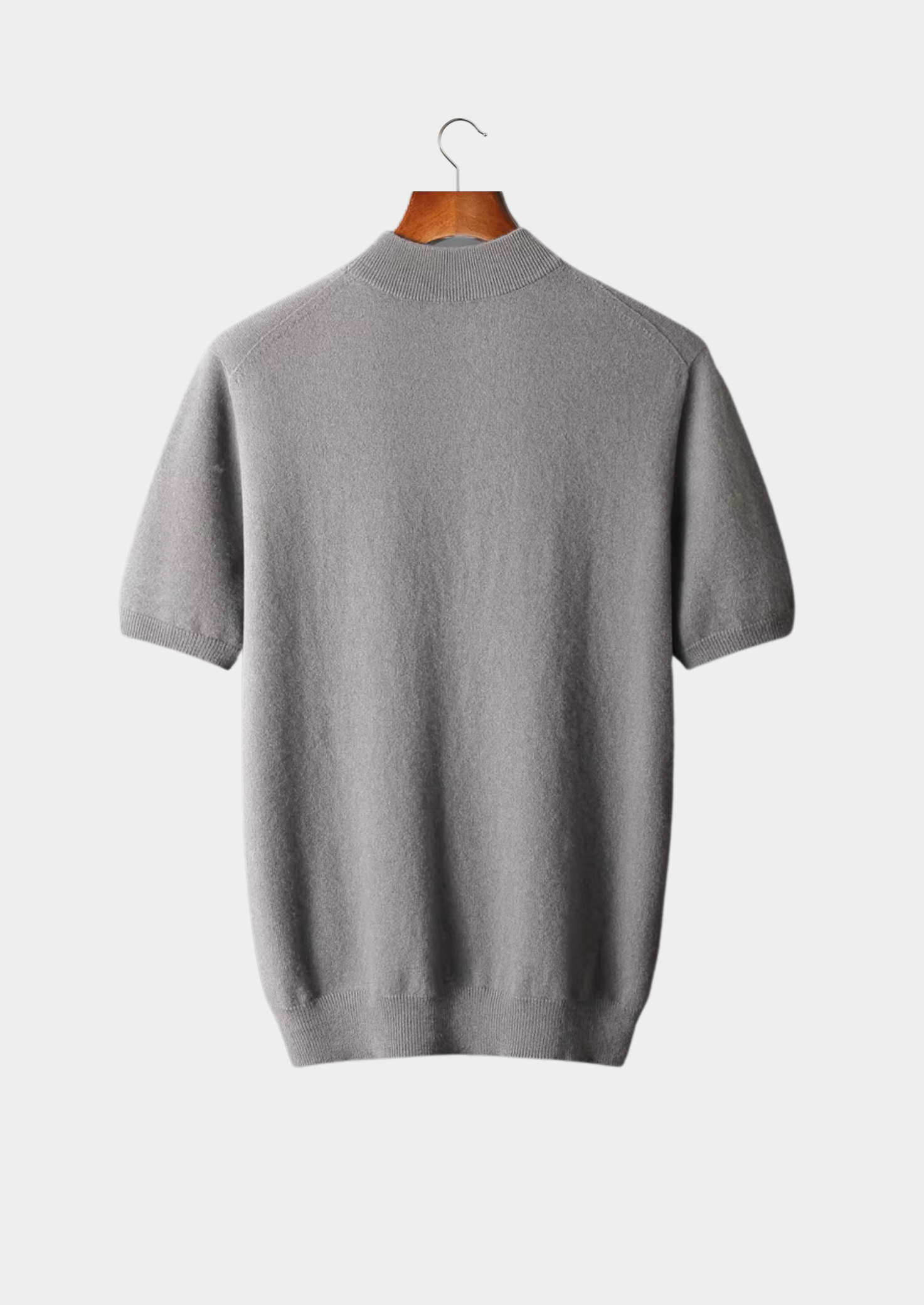 Camiseta Hombre Premium 100% Cashmere – Cuello Alto Elegante