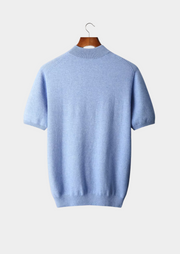 Camiseta Hombre Premium 100% Cashmere – Cuello Alto Elegante