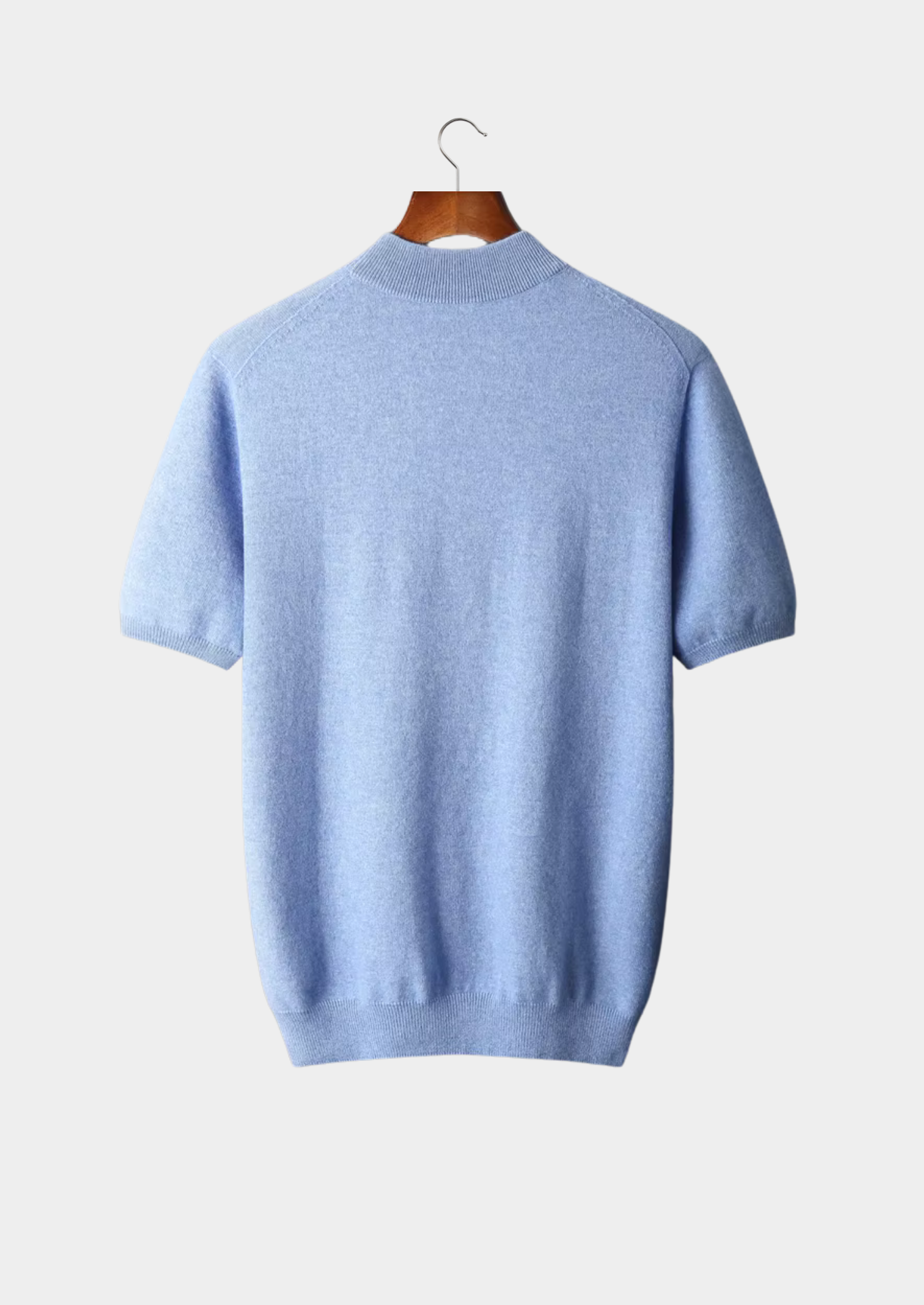 Camiseta Hombre Premium 100% Cashmere – Cuello Alto Elegante