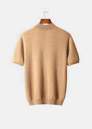 Camiseta Hombre Premium 100% Cashmere – Cuello Alto Elegante