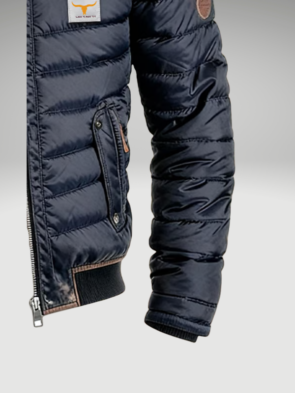 Chaqueta Bomber Acolchada Hombre con Bolsillos de Solapa