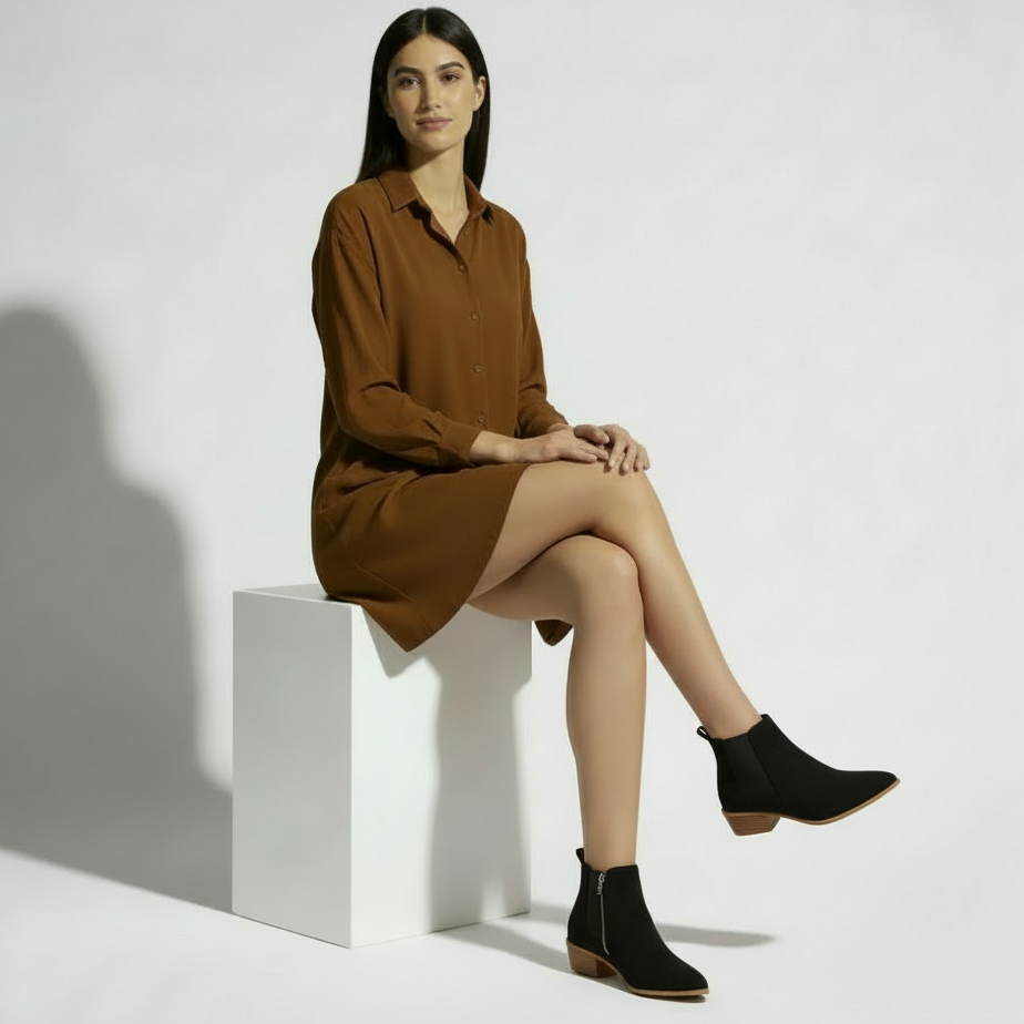 Botines de Ante Para Mujer