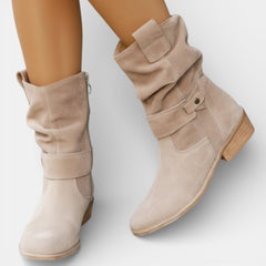 Botas Western de Mujer en Ante con Punta Fina