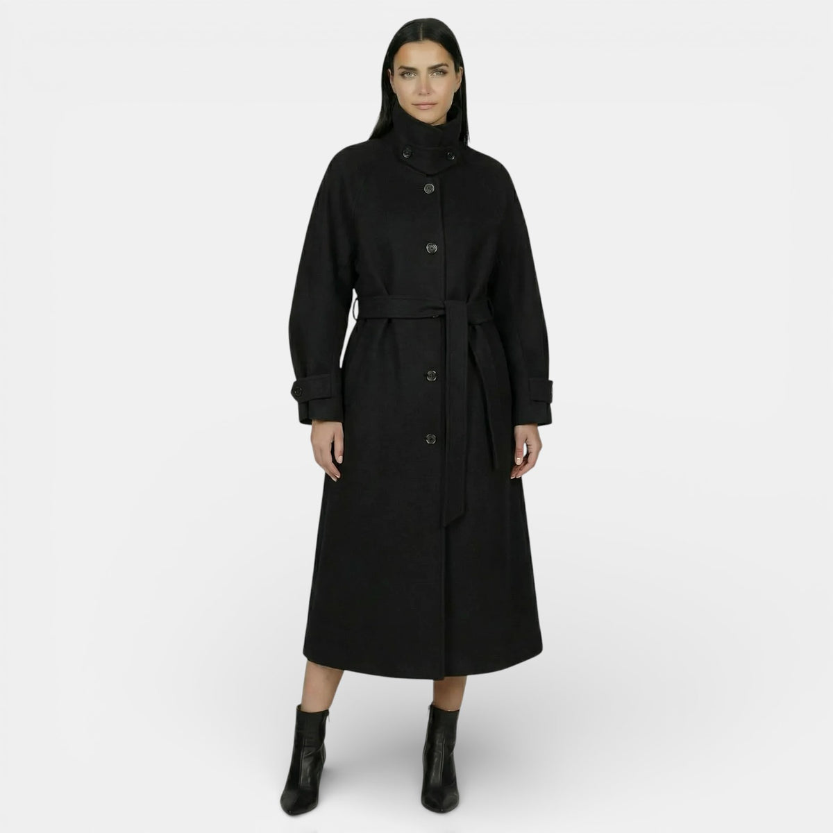 Abrigo Largo de Lana y Cashmere para Mujer
