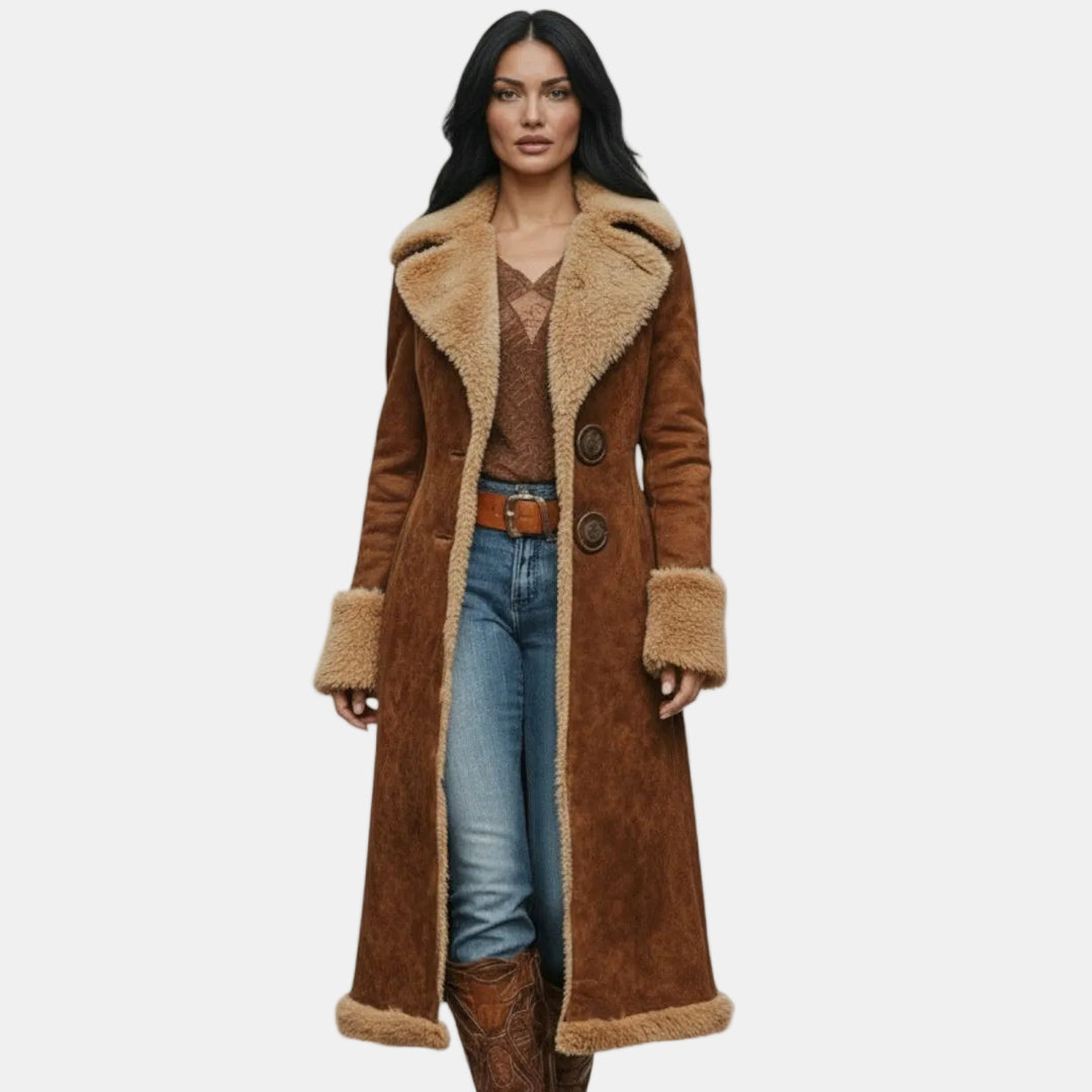 Abrigo Vaquero Vintage con Peluche para Mujer | Estilo Retro