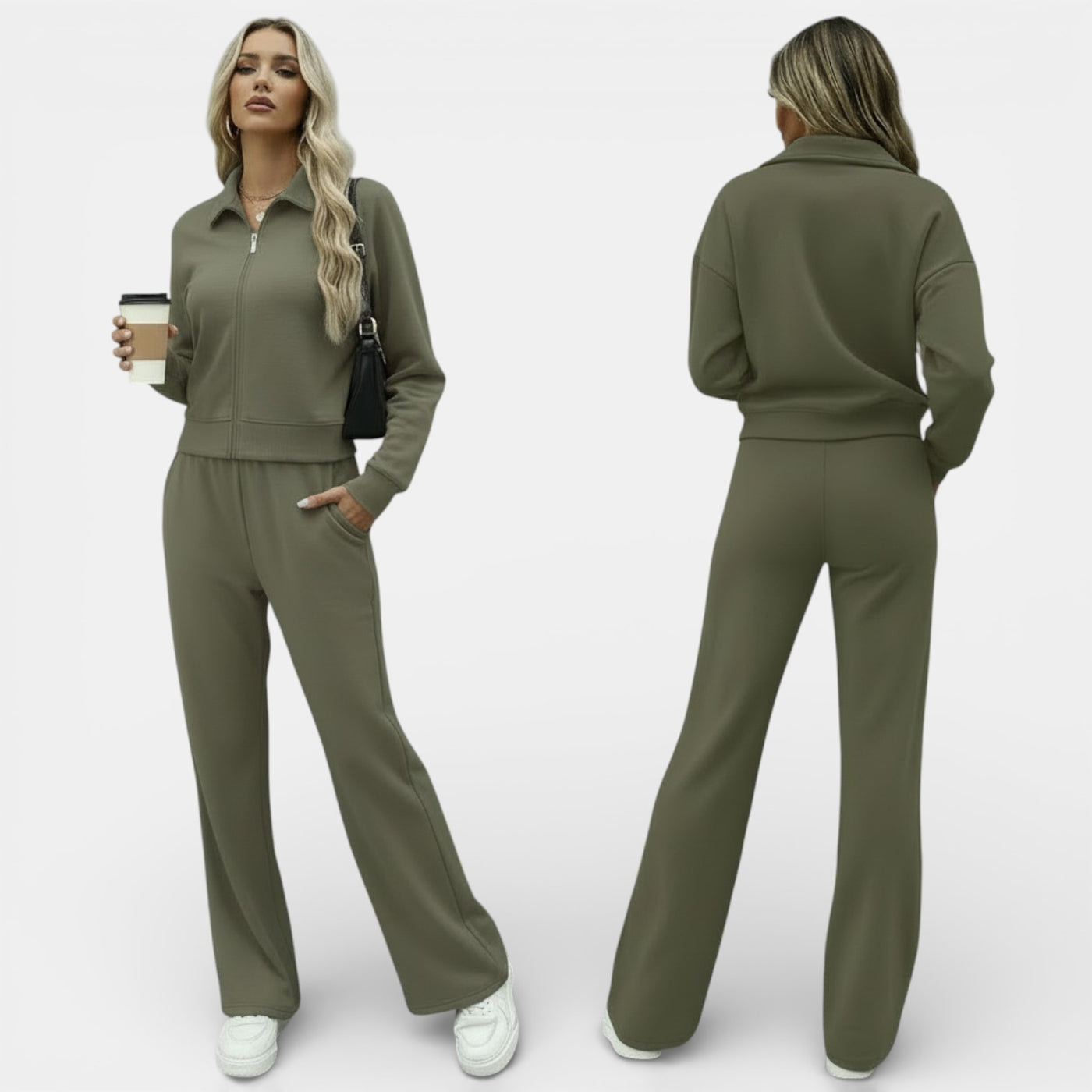 Conjunto Deportivo Mujer con Sudadera y Pantalón