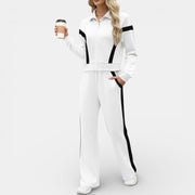 Conjunto Deportivo Mujer con Sudadera y Pantalón Ancho