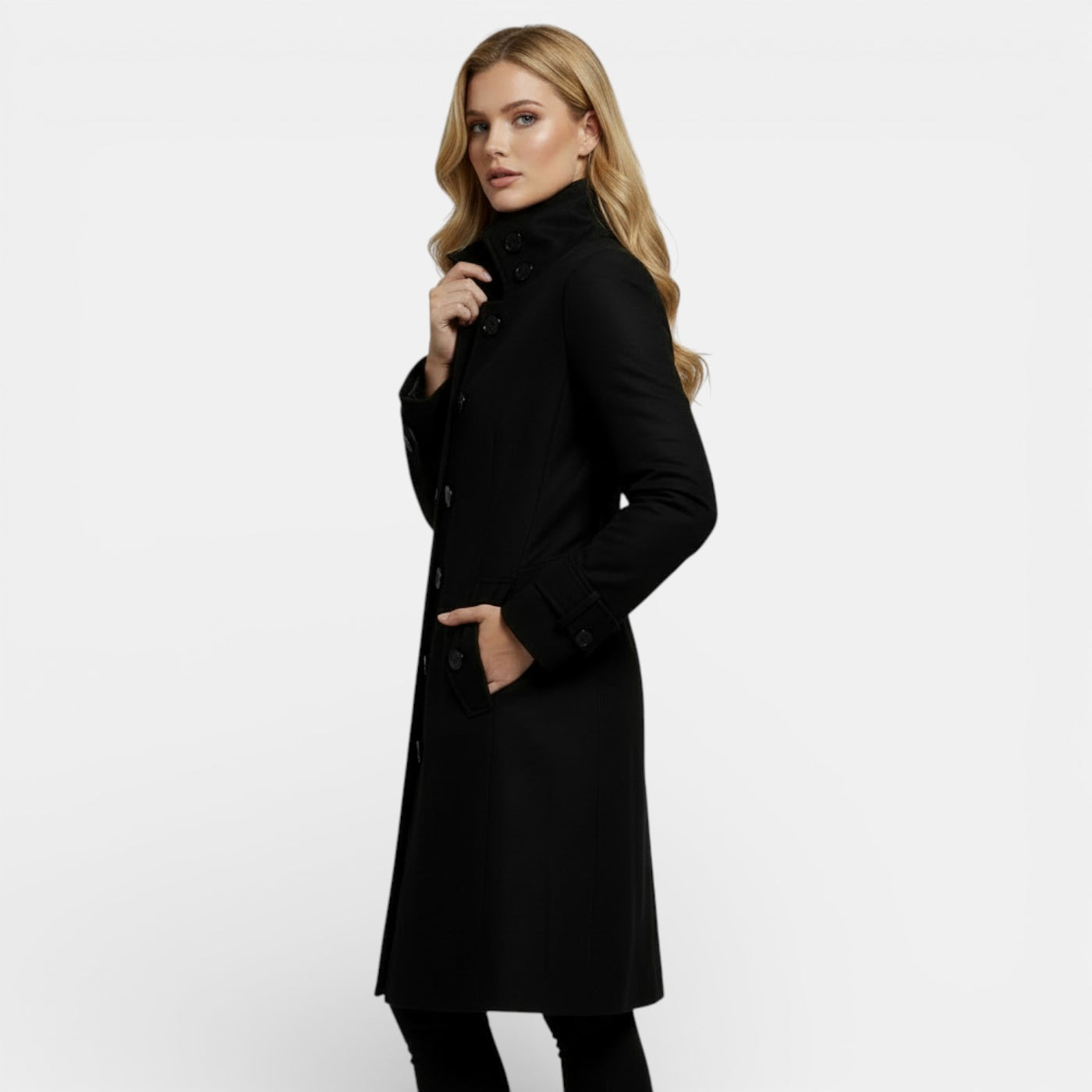 Abrigo Trench de Lana Atemporal para Mujer