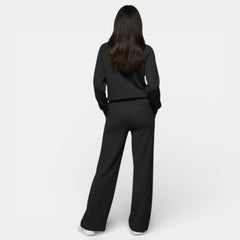 Conjunto Deportivo Mujer Half Zip y Pantalón Wide Leg