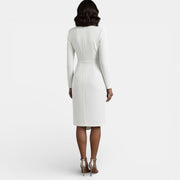 Women's Elegant V-Neck Midi Dress